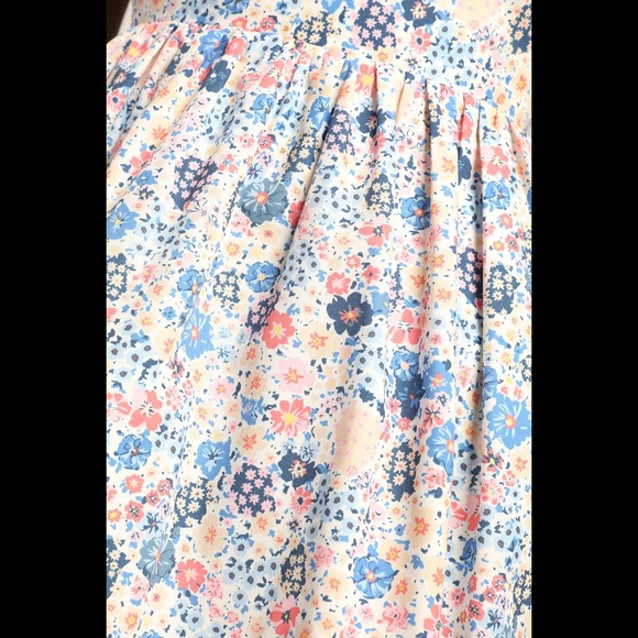 NWT LULUS Where The Wildflowers Are White Floral Print Tie-Back Mini Dress - Picture 10 of 10